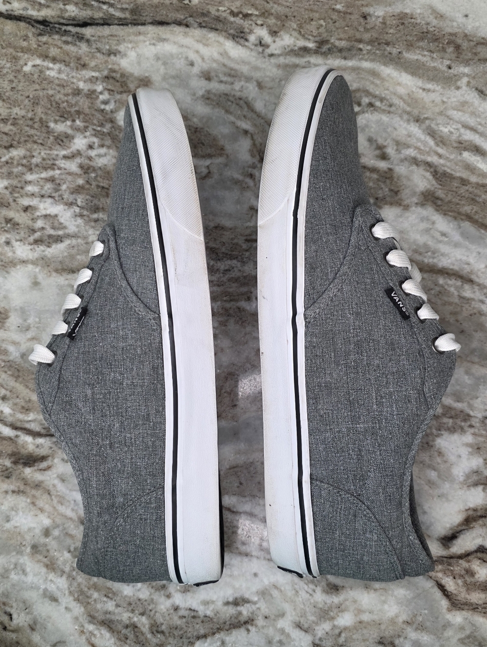 Vans Atwood Sneakers Grey/White Canvas Tennis Shoes Men's Size 13 - Picture 5 of 10